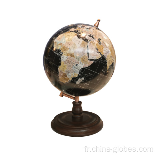 Globe terrestre en laiton Ebay sur support en bois